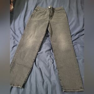 Madewell The Mom Jeans Womens Size 27 Black Denim Cotton Stretch